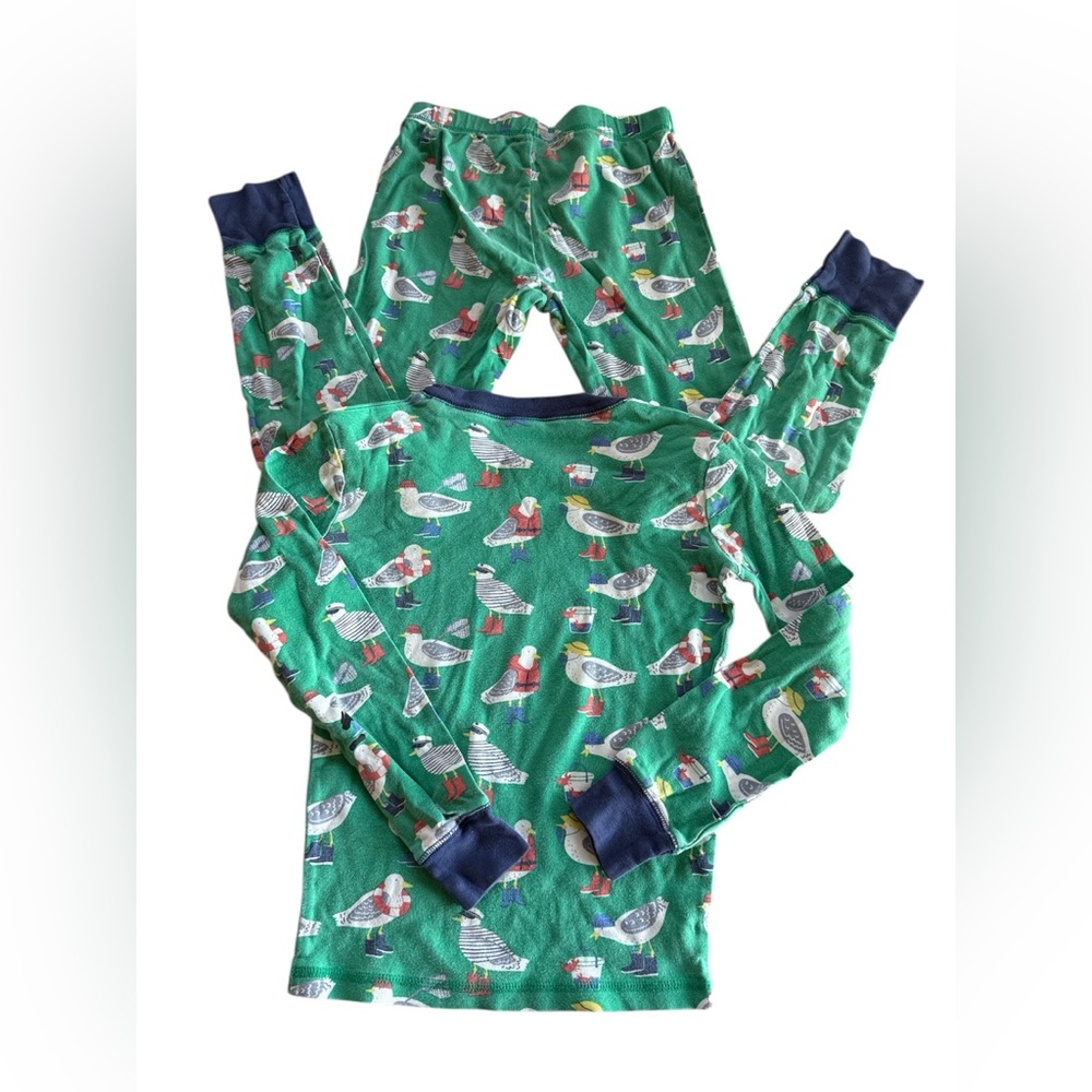Mini Boden Green Seagull Long John Pajama Set - Size 10Y / 140cm